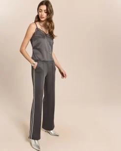 Straight Leg Hose mit Kontraststreifen