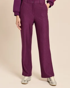 Straight-Leg-Hose mit Nadelstreifen