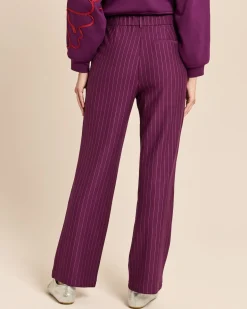 Straight-Leg-Hose mit Nadelstreifen
