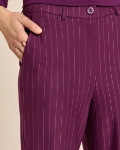 Straight-Leg-Hose mit Nadelstreifen