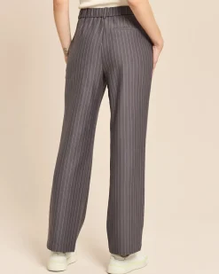 Straight-Leg-Hose mit Nadelstreifen