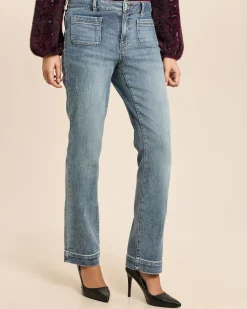 Straight Leg Jeans mit Taschen