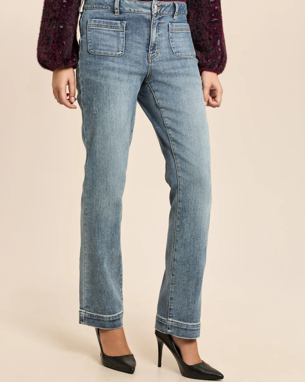 Straight Leg Jeans mit Taschen