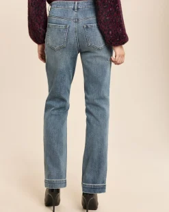 Straight Leg Jeans mit Taschen