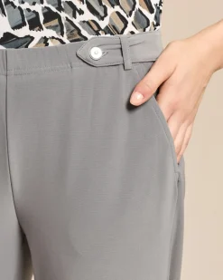 Straight Leg Schlupfhose mit Bundriegel