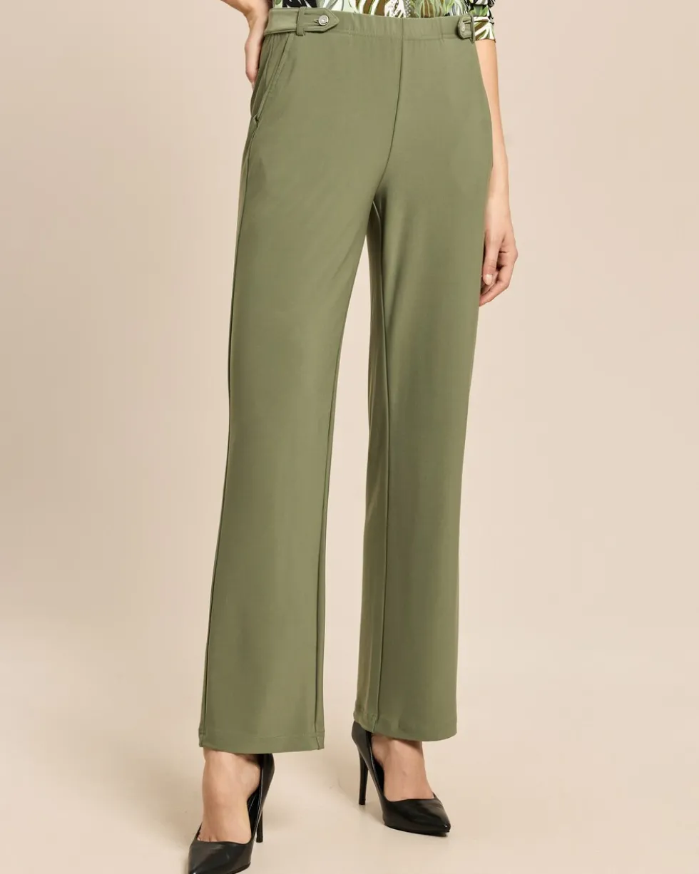 Straight Leg Schlupfhose mit Bundriegel