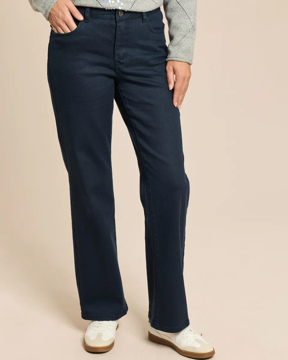 Straight Leg Twillhose mit Lyocell