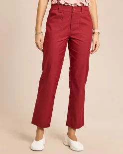 Straight Leg Webhose Baumwoll-Stretch