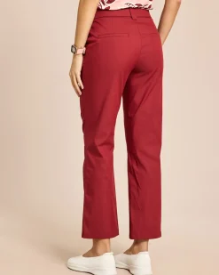 Straight Leg Webhose Baumwoll-Stretch