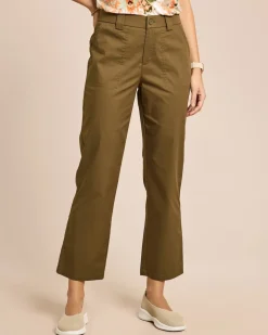 Straight Leg Webhose Baumwoll-Stretch