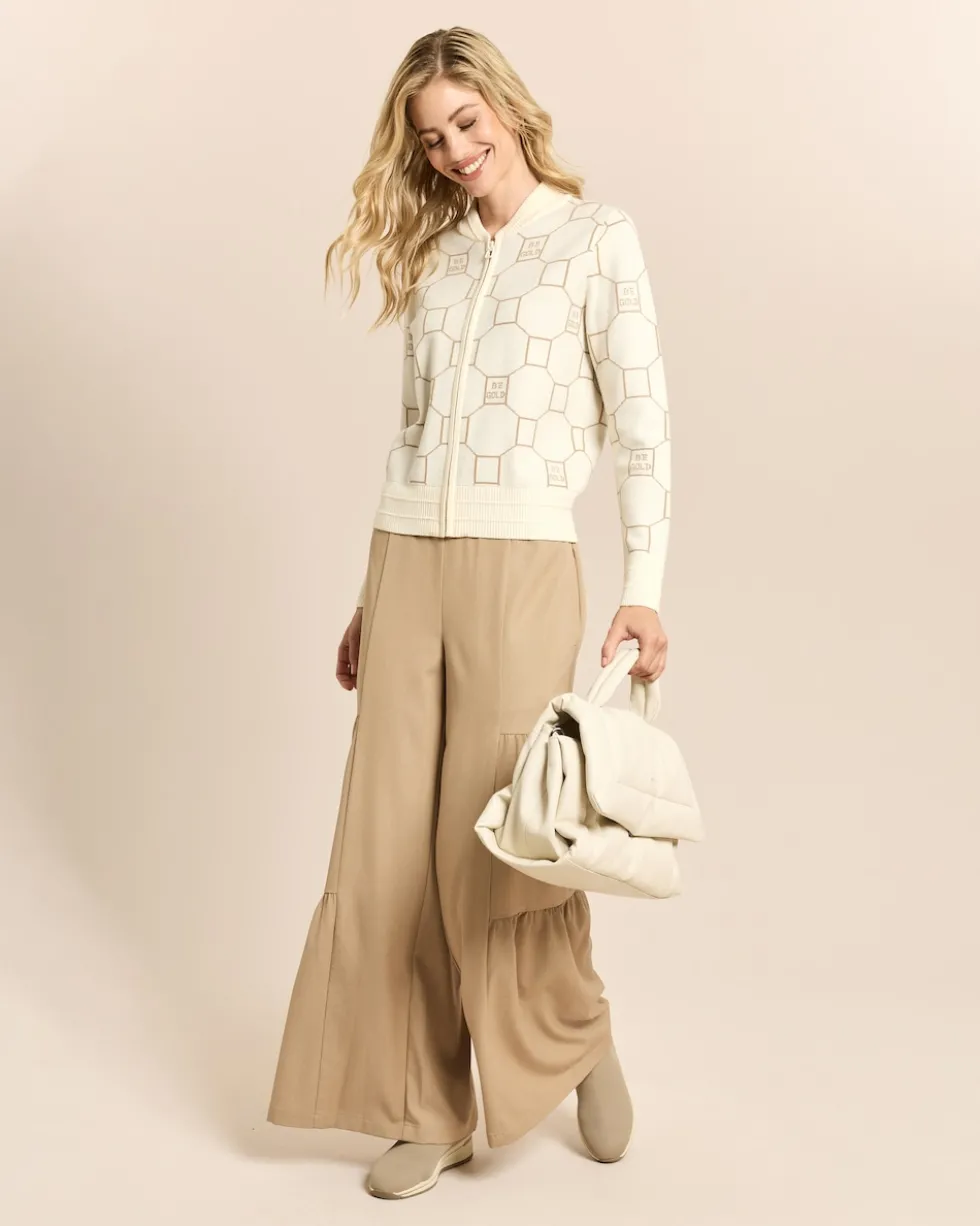 Strickblouson mit Jacquard