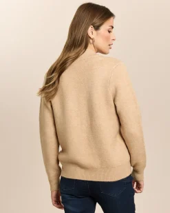Strickblouson mit Metallic-Detail