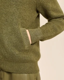 Strickblouson mit Metallic-Detail