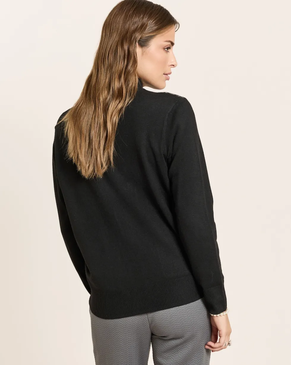 Strickcardigan mit Stehkragen