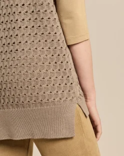 Strickcardigan mit Zopf-Ajour-Muster