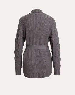 Strickcardigan mit Zopfmuster