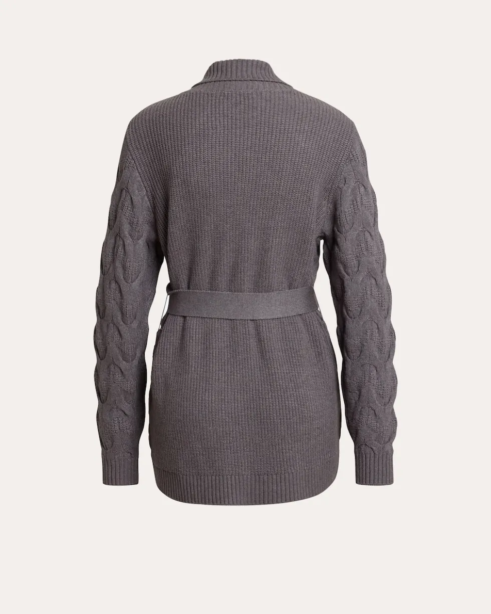 Strickcardigan mit Zopfmuster