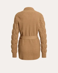Strickcardigan mit Zopfmuster