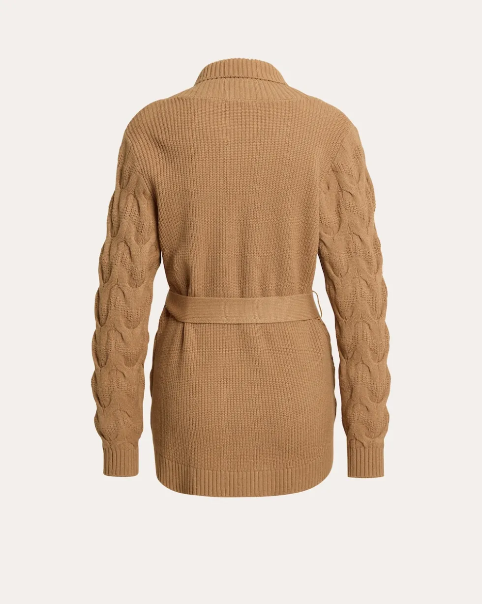 Strickcardigan mit Zopfmuster