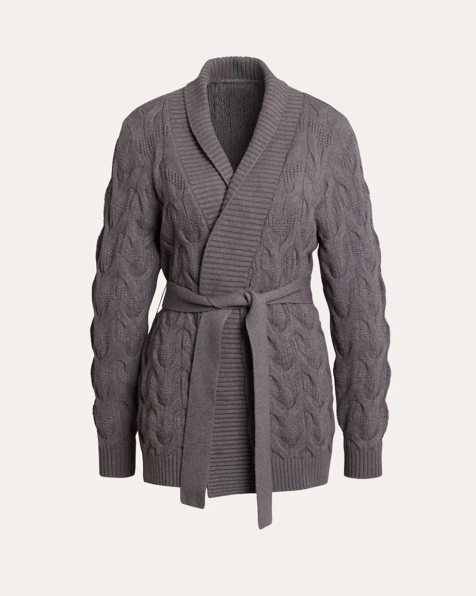 Strickcardigan mit Zopfmuster