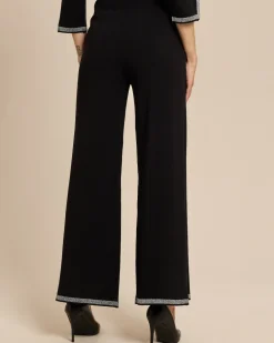 Strickhose mit Glanzstreifen