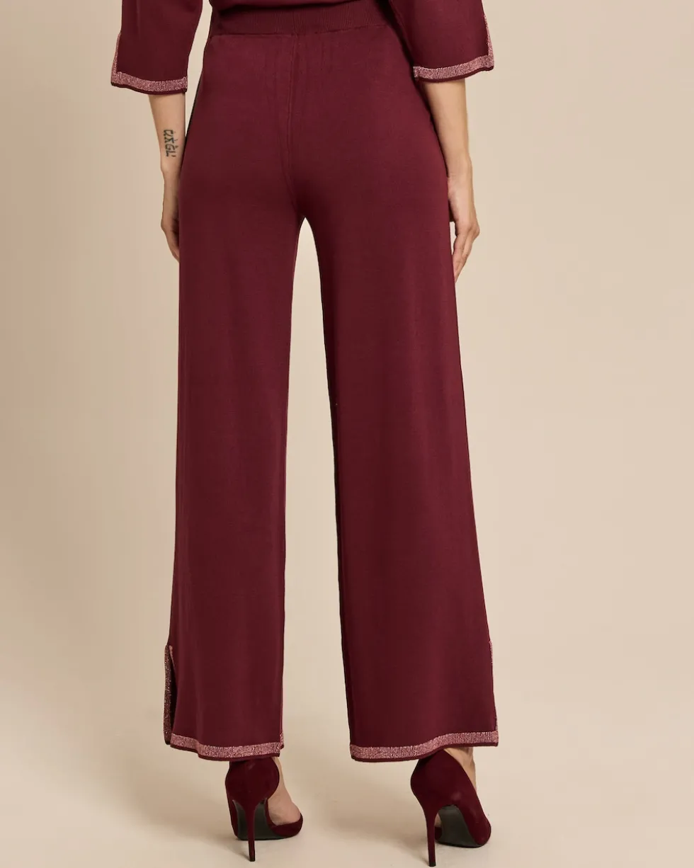 Strickhose mit Glanzstreifen
