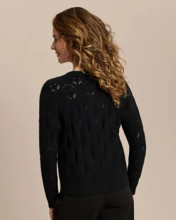 Strickjacke aus Ajourstrick