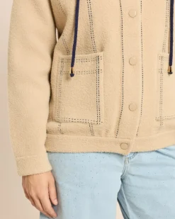 Strickjacke mit abnehmbarer Kapuze