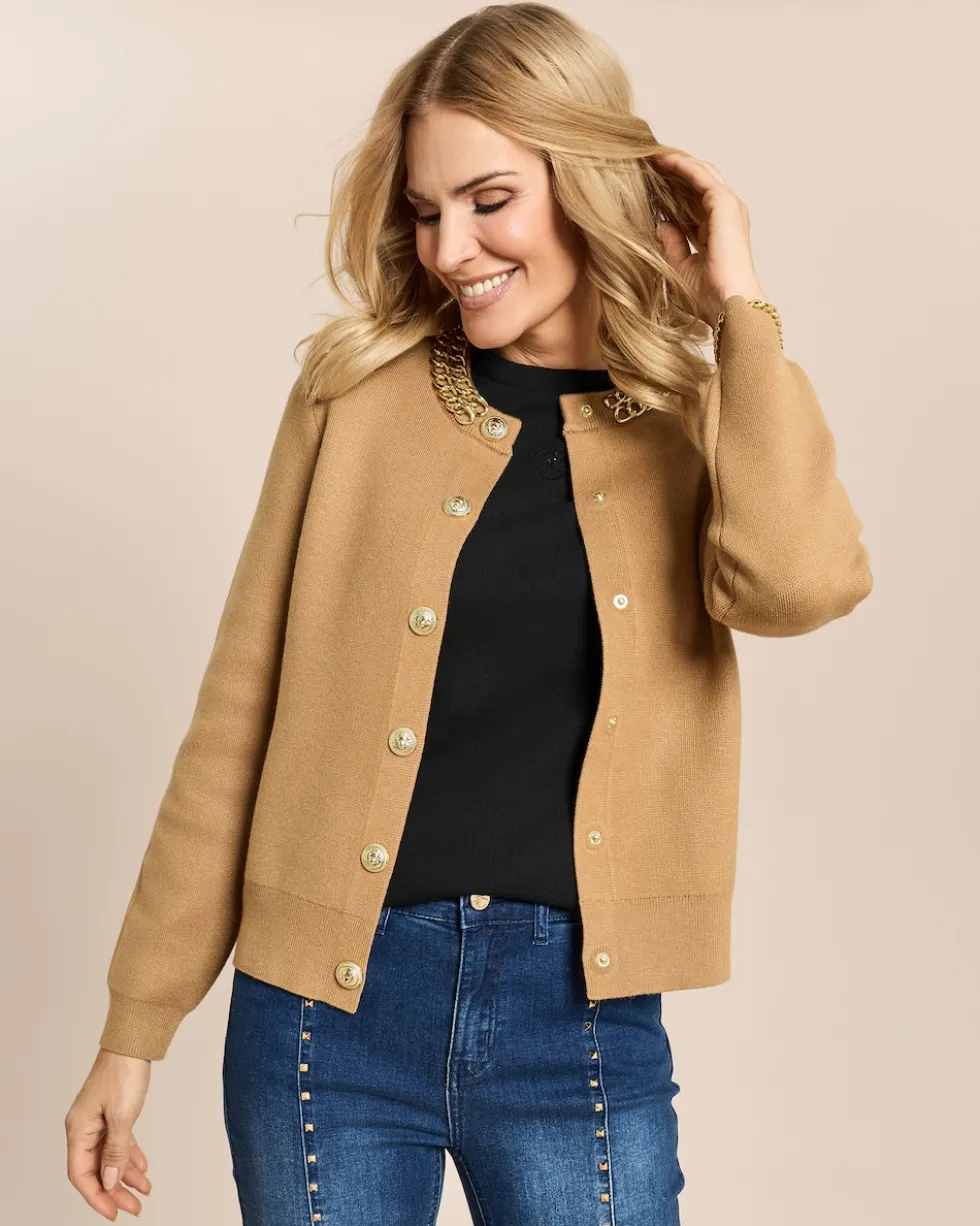 Strickjacke mit Kettendeko