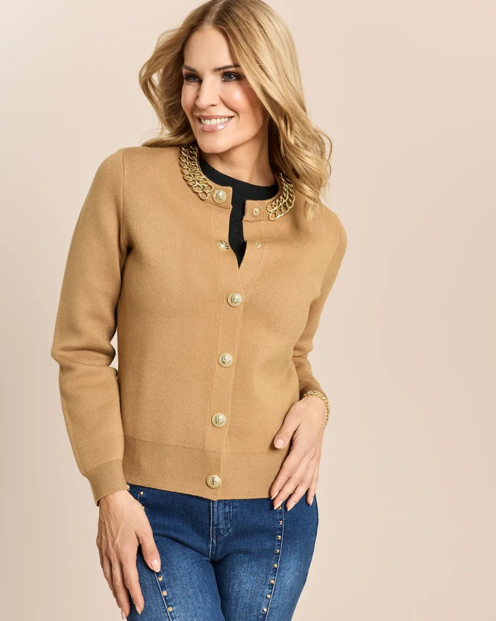 Strickjacke mit Kettendeko