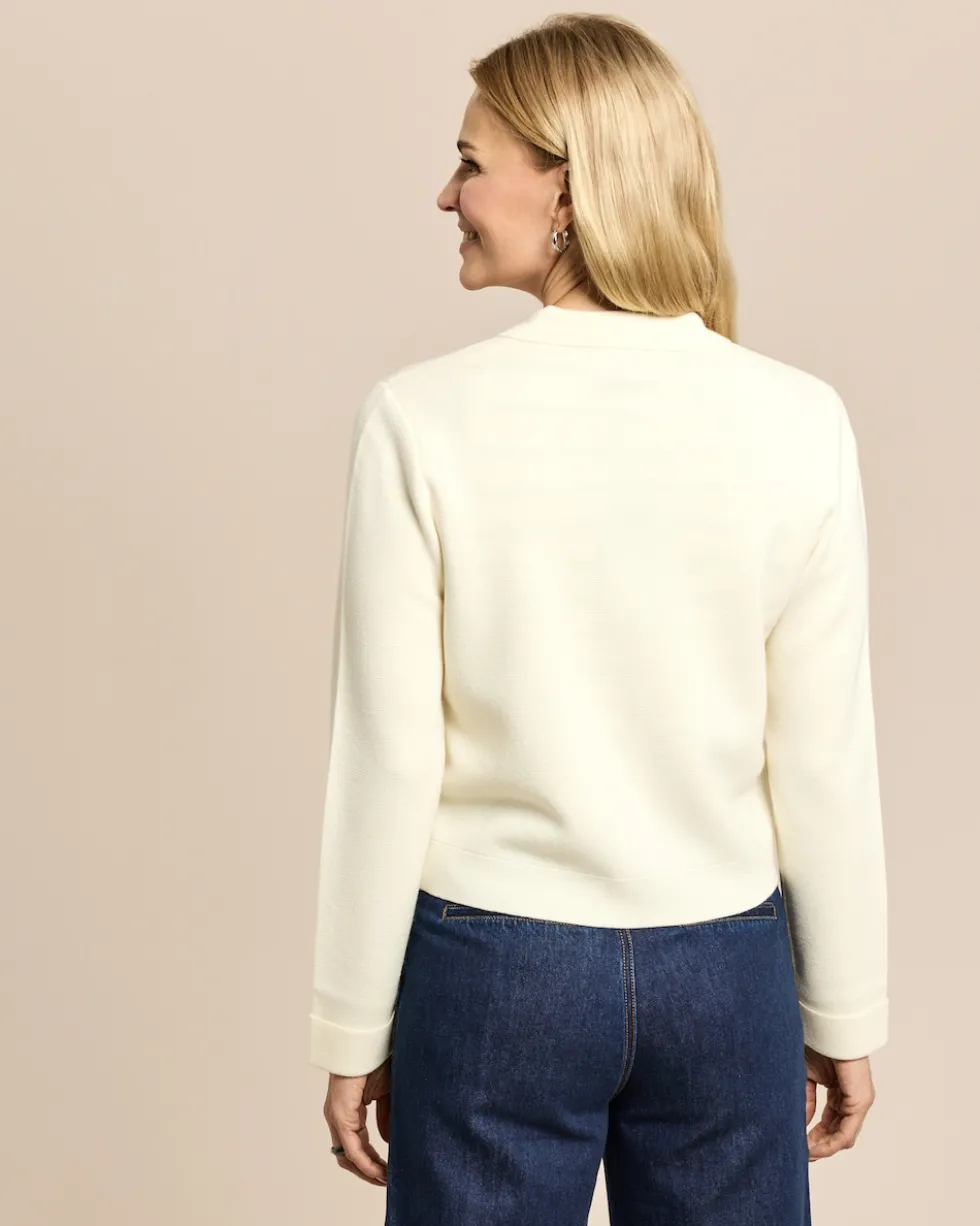 Strickjacke mit Kragen