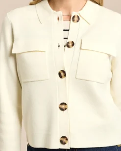 Strickjacke mit Kragen