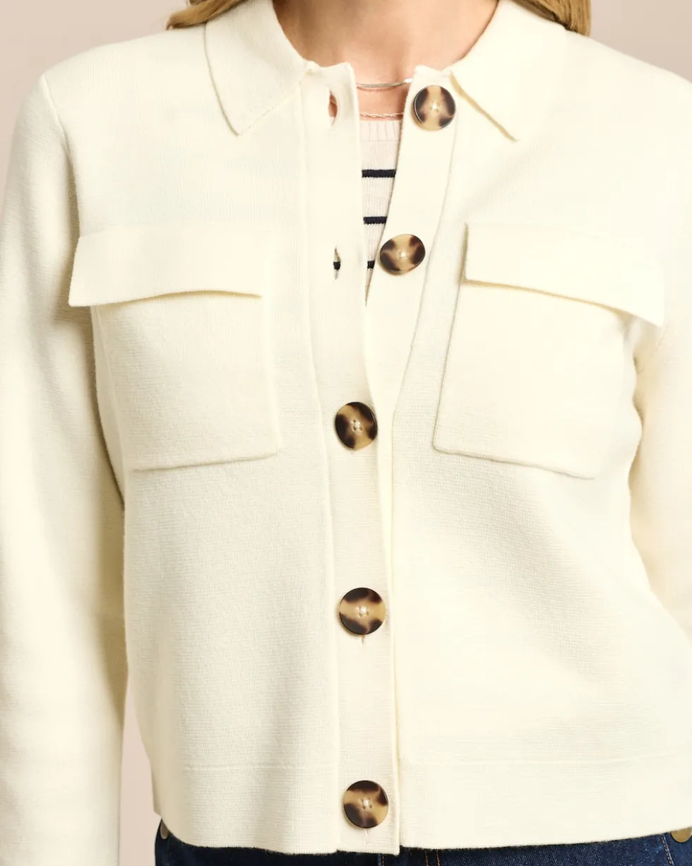 Strickjacke mit Kragen