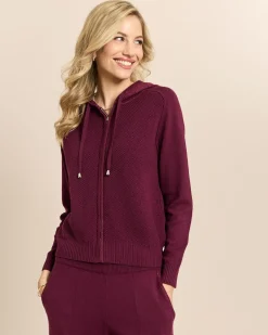Strickjacke mit Metallicgarn