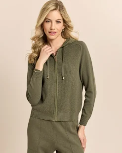 Strickjacke mit Metallicgarn