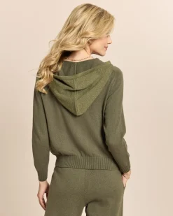 Strickjacke mit Metallicgarn
