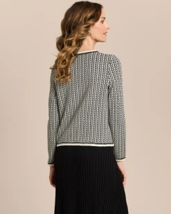 Strickjacke mit Perlendeko