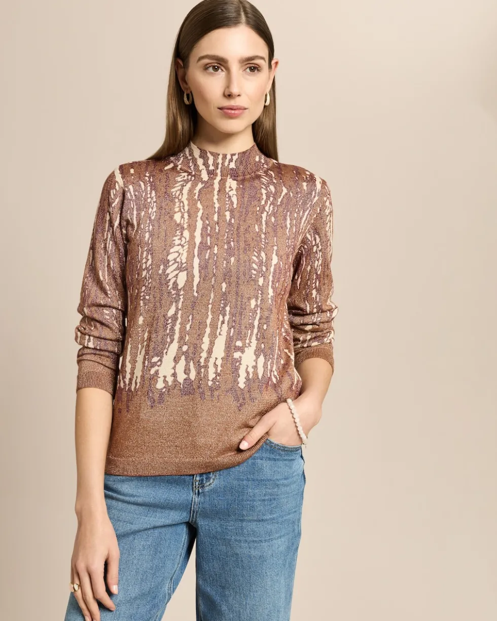 Strickpullover mit Glanzgarn