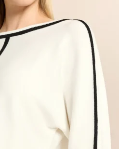 Strickpullover mit Kontrastdetails
