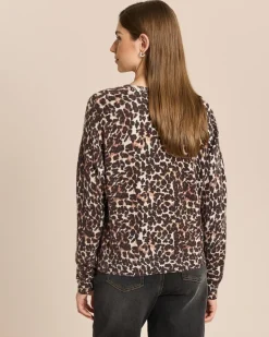 Strickpullover mit Leo Print