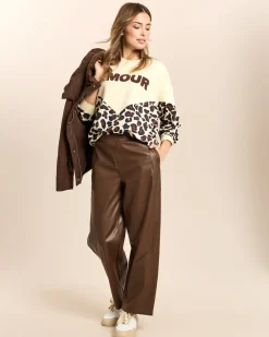 Sweatshirt Amore mit Leo Print