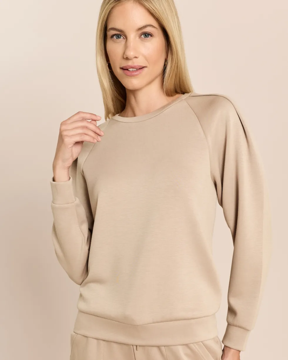 Sweatshirt mit drapierter Schulter