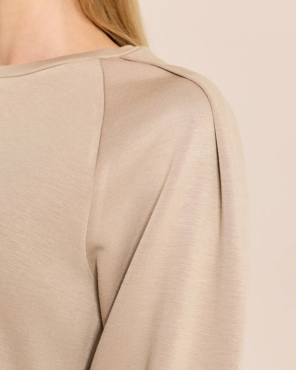 Sweatshirt mit drapierter Schulter