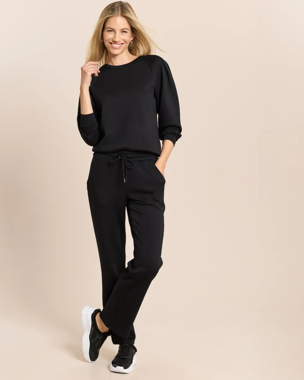 Sweatshirt mit drapierter Schulter