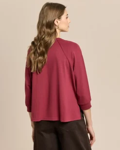 Sweatshirt mit Fledermausarm