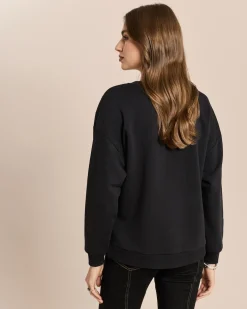 Sweatshirt mit Paillettendekoration