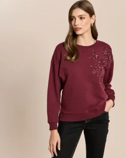 Sweatshirt mit Paillettendekoration