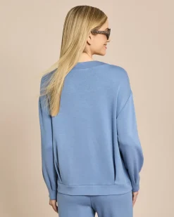 Sweatshirt mit V-Ausschnitt