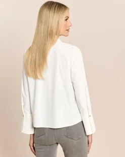 Techno-Stretch Bluse mit Double Layer