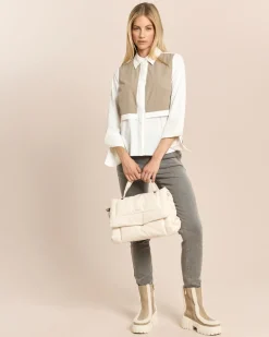 Techno-Stretch Bluse mit Double Layer
